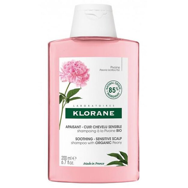 Klorane Soothing And Anti-Irritating šampūnas Peony 200ml 